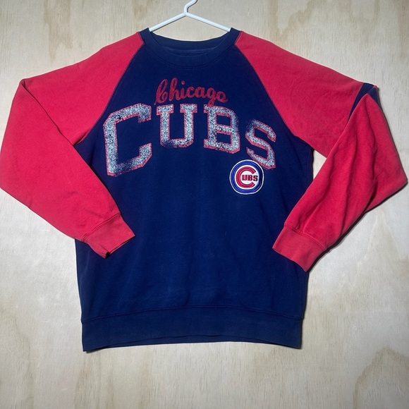 Chicago Cubs Vintage Sweatshirt Large Medium Long Sleeve Carl Banks MLB Men’s - Picture 1 of 9